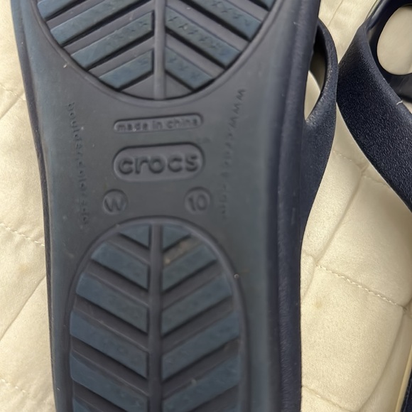 Crocs rubberBlue Strap Sandal Slipon Slingback women size10w right foot, 9w left - Picture 3 of 8